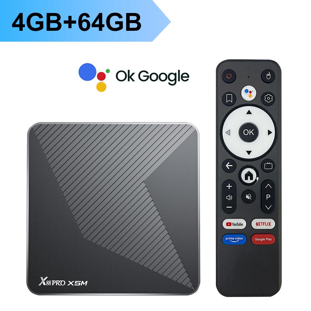 X88 Pro X5M TV Box Android14 Amlogic S905X5M Podpora 4K HDR Duální WiFi BT5.0 Set Top Box