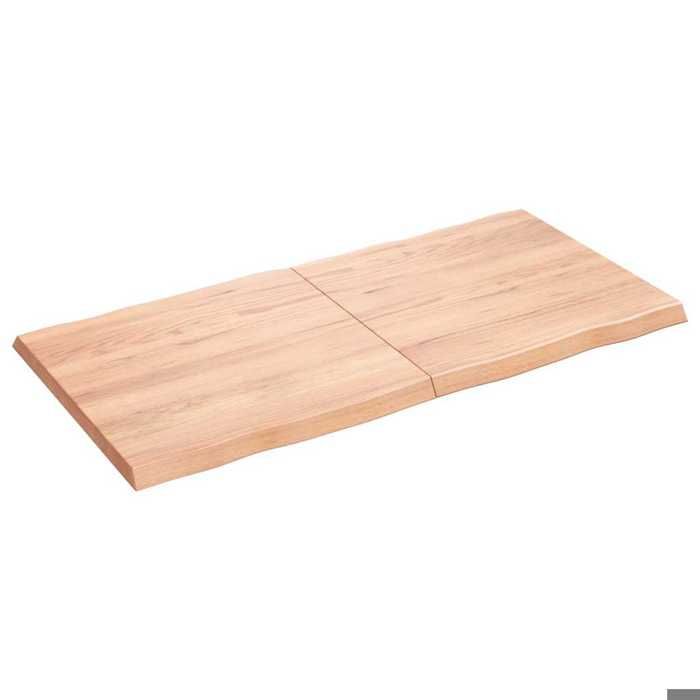 VidaXL Dessus de table bois chêne massif traité bordure assortie 363960