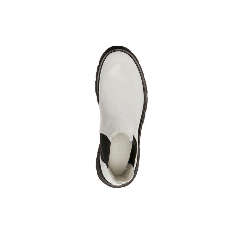 Alexander McQueen Rave Chelsea Boot White Black Women's 700077WIC629360