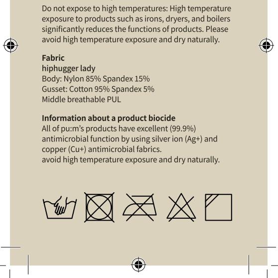 [Remuse] pum Hiphugger Lady, bragas urinarias para incontinencia a prueba de fugas, ropa interior urinaria suave y transpirable transpirable para mujer