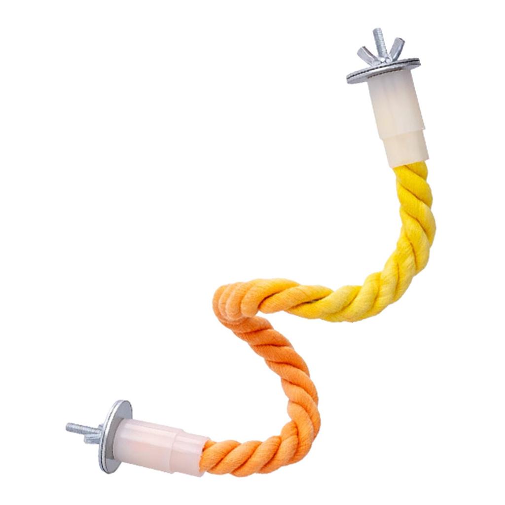 Bird Perch Parrot Toy Playful Rope Climbing PP Metal Easy Fixing Sensory Suitable for Small Parrots
