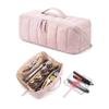 Travel Makeup Bag Large Capacity Portable Toiletry Organizer Waterproof Dustproof Pouch Fluffy  Handbag Hanging Dual Use Multi Compartment
