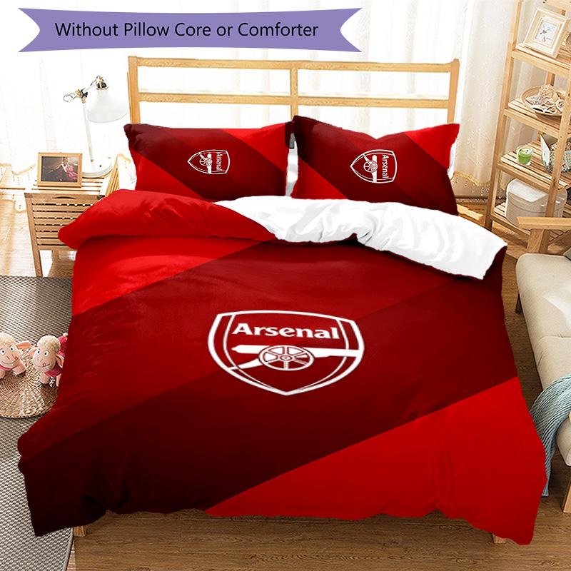 3pcs A-Arsenal3 Design Cover Set - HD Printed Bedding with 1 Cover and 2 Pillowcases - Perfect for Home and Dorm Decor