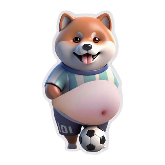 Yousheng Elastic Belly Dog Sticker Anxiety Stress Relief Cartoon Dog Decal with Fat Belly Pinch Belly Puppy Toy DIY Self-adhesive Animal Sticker