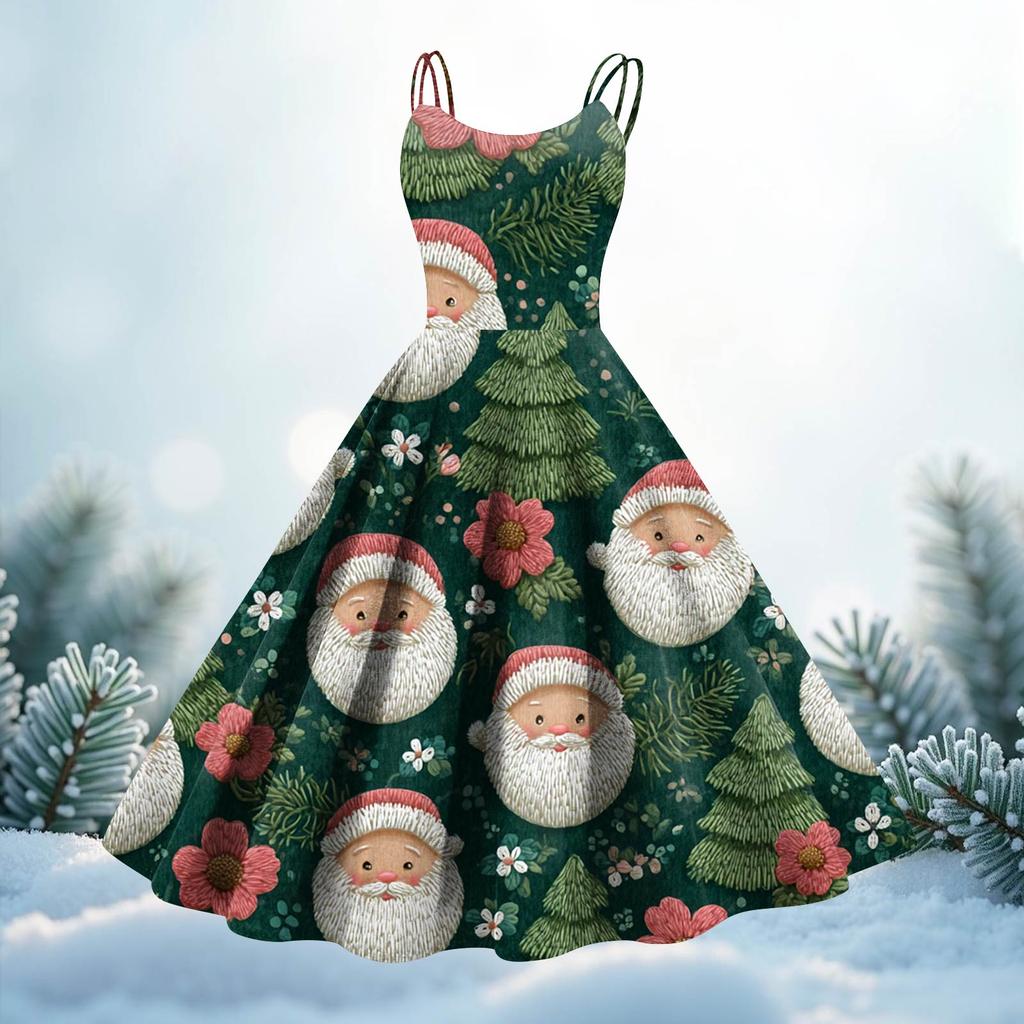 Women's  Print Sexy Off-The-Shoulder Punk Vintage Dress