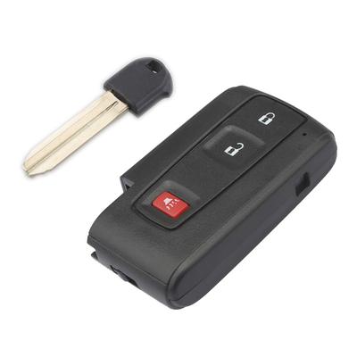 Carcasa de repuesto para llave remota, 2 + 1 botones, color negro, Fob con llave pequeña para Toyota Prius