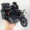 1:10 Alloy Retro Side Car Motorcycle Model Diecast Metal Classic Military Tricycle Motorcycle Model Birthday Gifts Boyfriend Kid