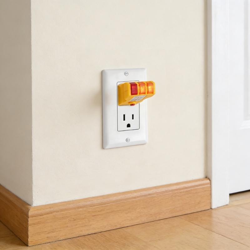 US Standard 3 Prong Outlet Tester with Safety Detections Function Lightweight Designs Device for House & Travel Use