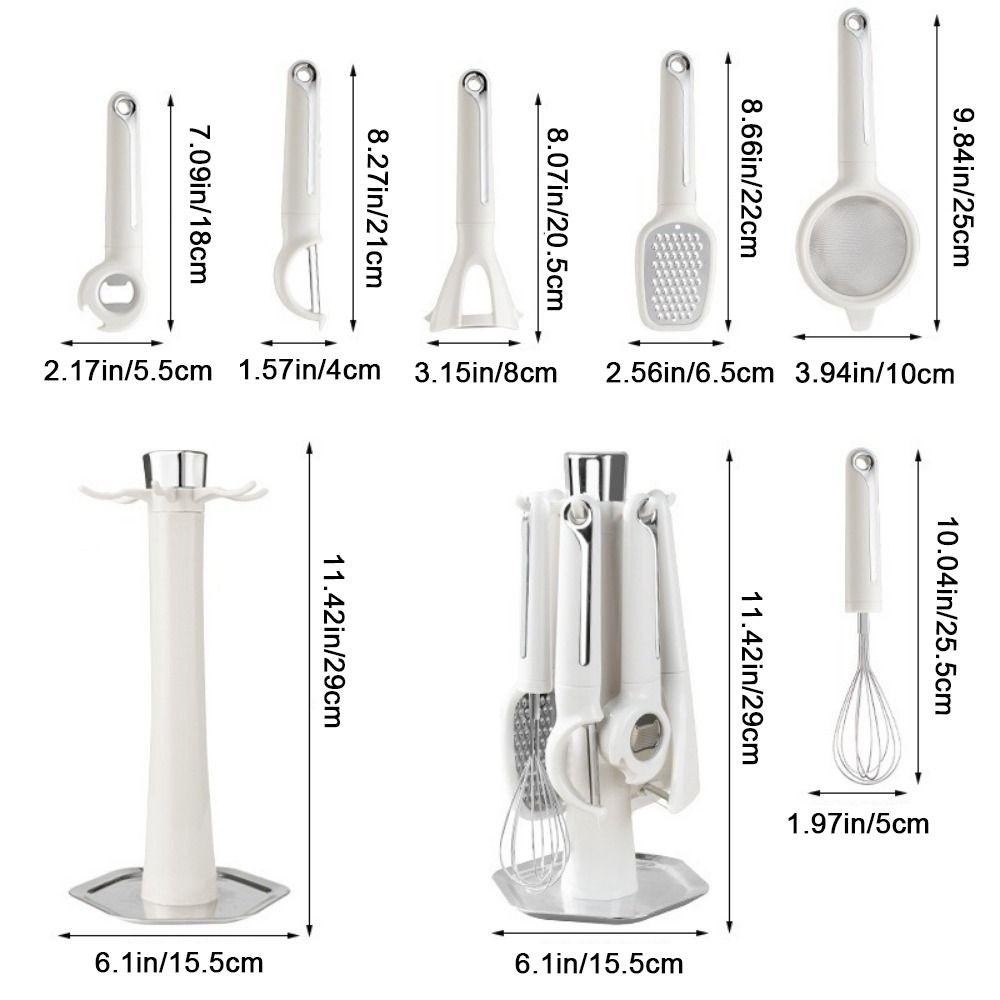 7 Pieces/Set Space Saving Cooking Utensils Set Household Bottle Opener Kitchen Gadget Set  For Home