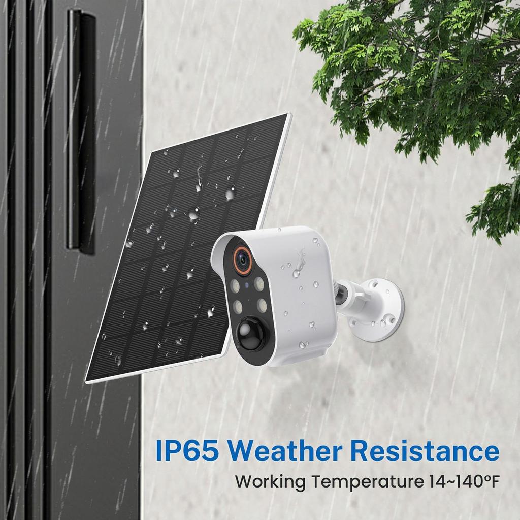Outdoor Wireless Solar HD Surveillance Camera with Visual Intercom and Night Vision
