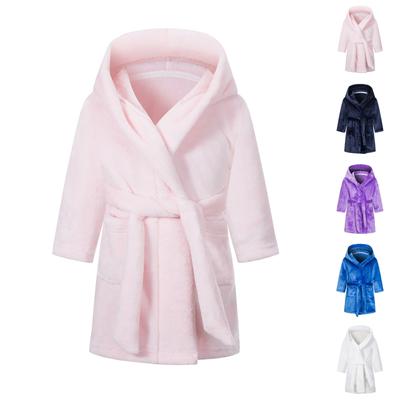 Children's Bathrobe Gold Velvet Boys And Girls Home Wear Autumn And Winter Sleeping Gown