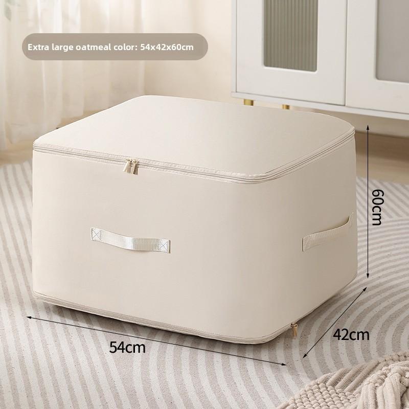 Cotton Quilt Storage Bag With Compression Design For Travel And Bedroom Organization