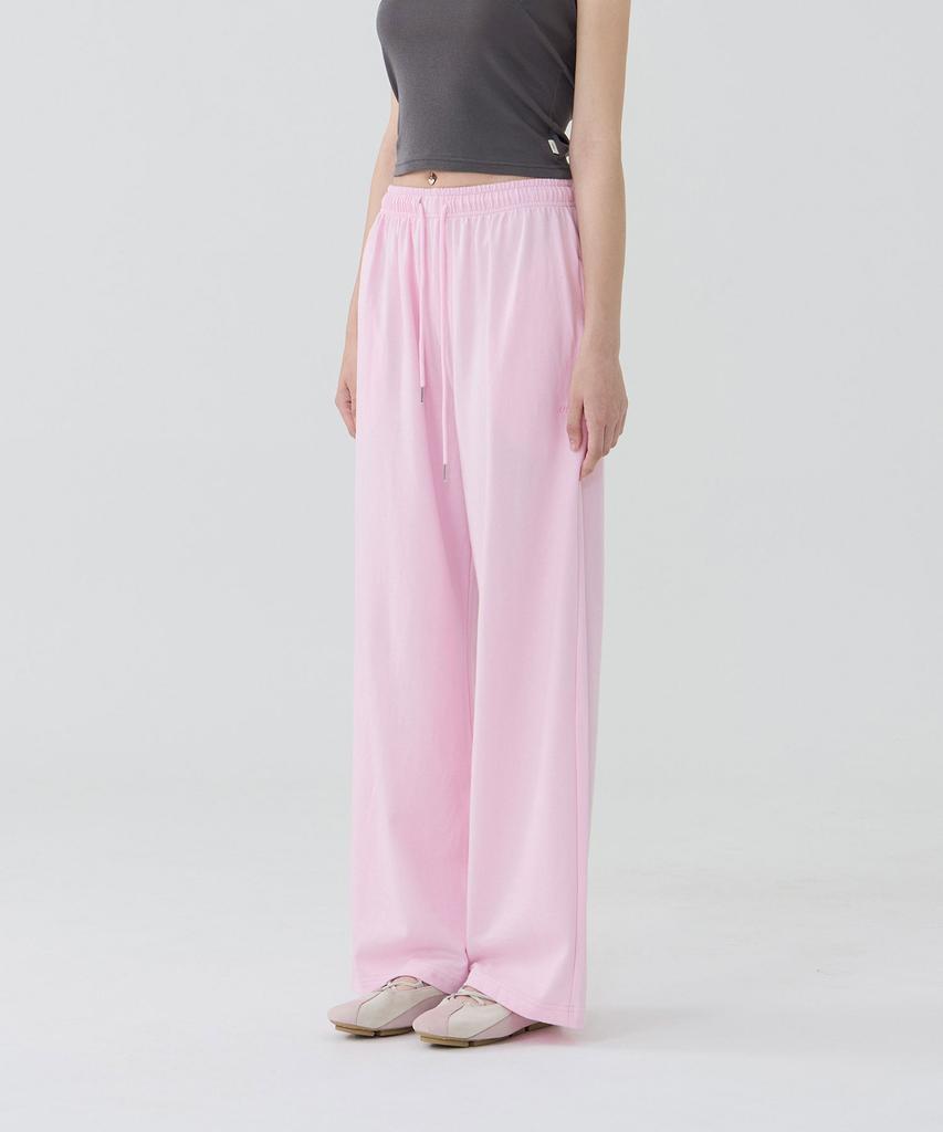 Une Light Cotton Wide Sweatpants_Baby Pink