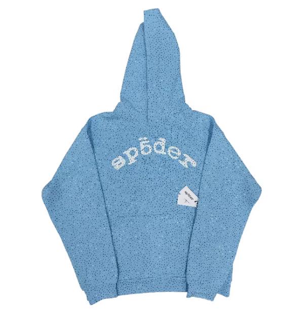 Unisex bluza z kapturem Sp5der 555555 Diamond w stylu amerykańskim - Modna moda uliczna