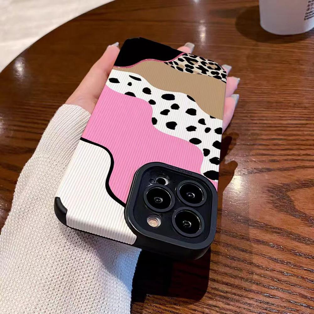 Leopard Cow Joint Silicone Leather Case For Samsung Galaxy A53 5G A32 A52 A31 A54 A34 A51 A23 A71 A72 A73 A14 A13 A12 S21 S22