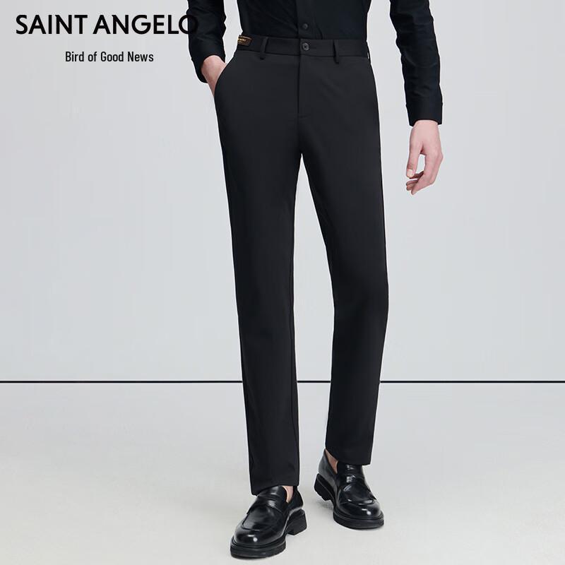 Baoxiniao Men's Four-Way Stretch Business Casual Straight-Fit Pants