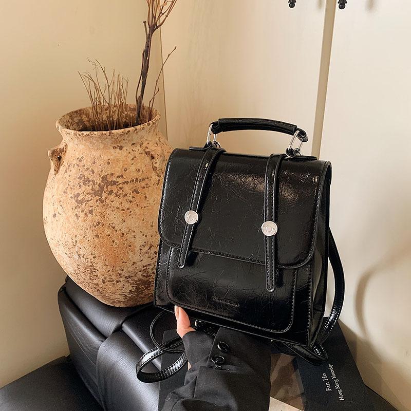 Niche Texture Backpack Bag Female Sweet College Style Small Backpack Versatile Multi-functional Messenger Shoulder Bag Tide