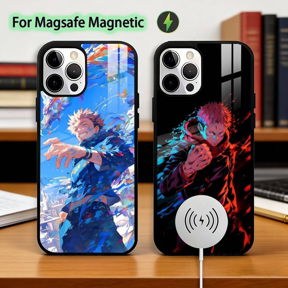 J-Jujutsu Kaisen Anime Phone Case For iPhone17,16,15,14,13,12,11 Plus,Pro Magnetic For Magsafe Wireless Charging