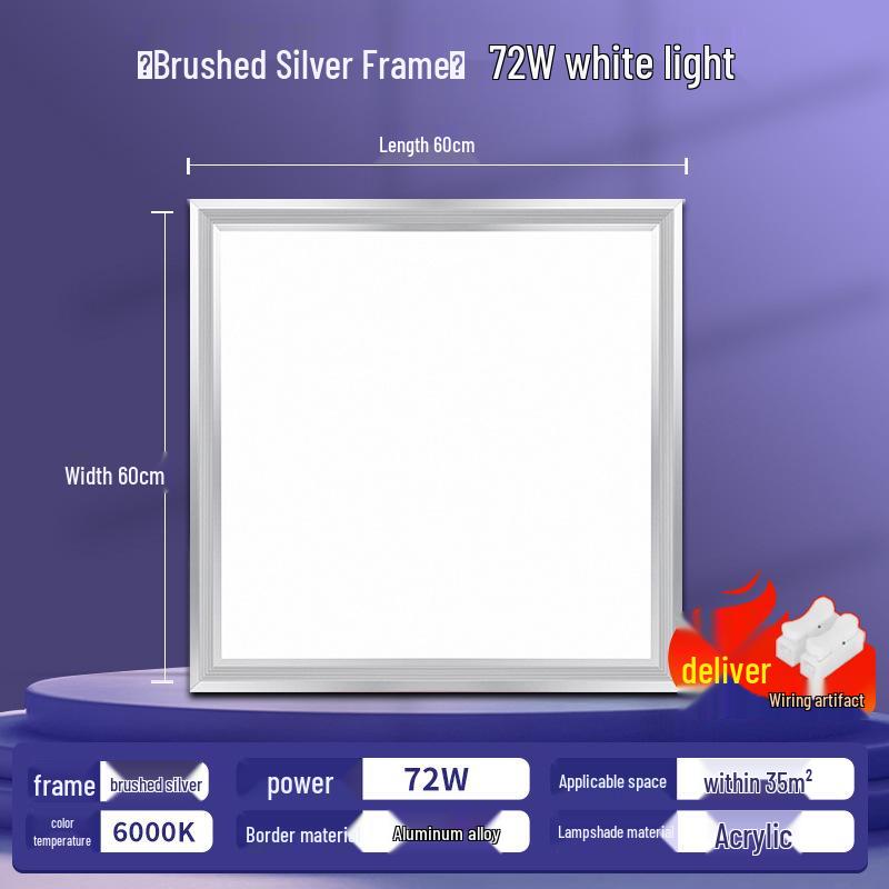 Aluminum Recessed Ceiling Light Panel for Kitchen & Bathroom