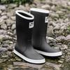 Fashion high tube couple rain shoes outdoor camping versatile waterproof shoes women's waterproof bundle thick-soled rain boots