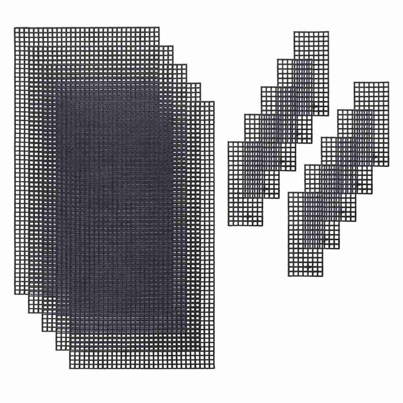 

M-Modern-Black Plastic Mesh Canvas Sheets Bag Bottom Shaper Pads Purse Making Template For Acrylic Yarn Crafting Knit Crochet чёрный