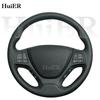Voor Hyundai i10 2013 2014 2015 2016 2017 2018 2019 Zwart Kunstleer Handgestikt Auto Stuurwielhoes Auto Accessoires