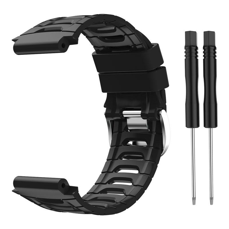Силиконовый ремешок для часов Garmin Forerunner 920XT Запасной аксессуар для браслета Спортивный браслет + инструмент Forerunner 920 XT For Forerunner 920XT чёрный