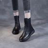 Leather Martin Boots Platform Casual Women's Boots 2025 Autumn and Winter Women's Shoes Small Medium Boots Velvet Short Boots Women