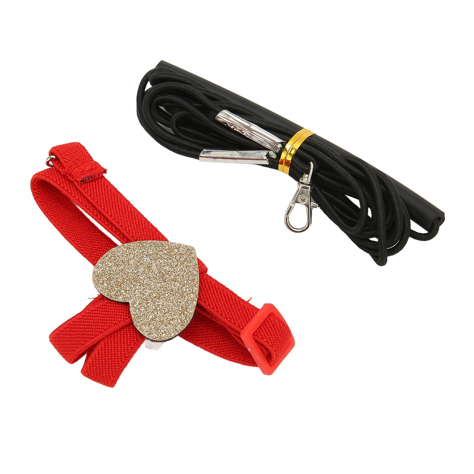 

Parrot Flying Harness Leash Adjustable Cartoon Style Rubber Handle High Elasticity Bird Harness Leash for Bird Parrot M M