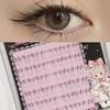 4-6mm Einzelne untere Wimpernbüschel Ohne Kleber C-Schwung Schwarze untere Wimpern Selbstklebende Wimpernverlängerungen Cosplay DIY Make-up
