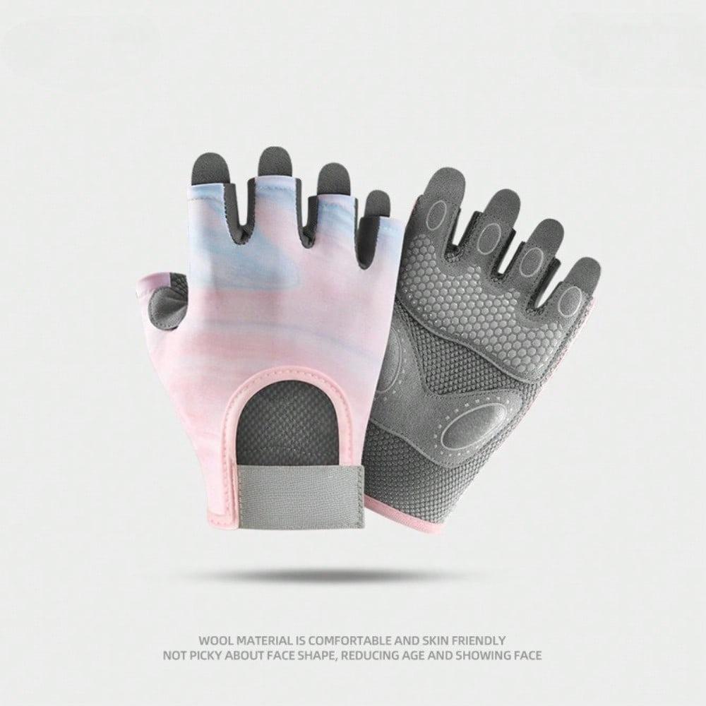 Outdoor Sports Fitness Gloves Yoga Training Non-slip Silicone Breathable Shock Absorber Road Bike Half Finger Riding Gloves