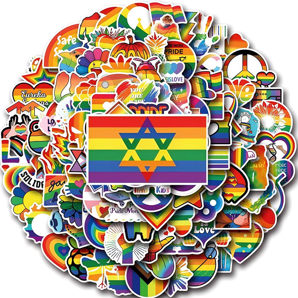 10/30/50/100 stuks Cartoon Regenboog Pride Parade Stickers Grappige LGBT Gay Graffiti Decals Bagage Telefoon Gitaar Decoratie Sticker Speelgoed