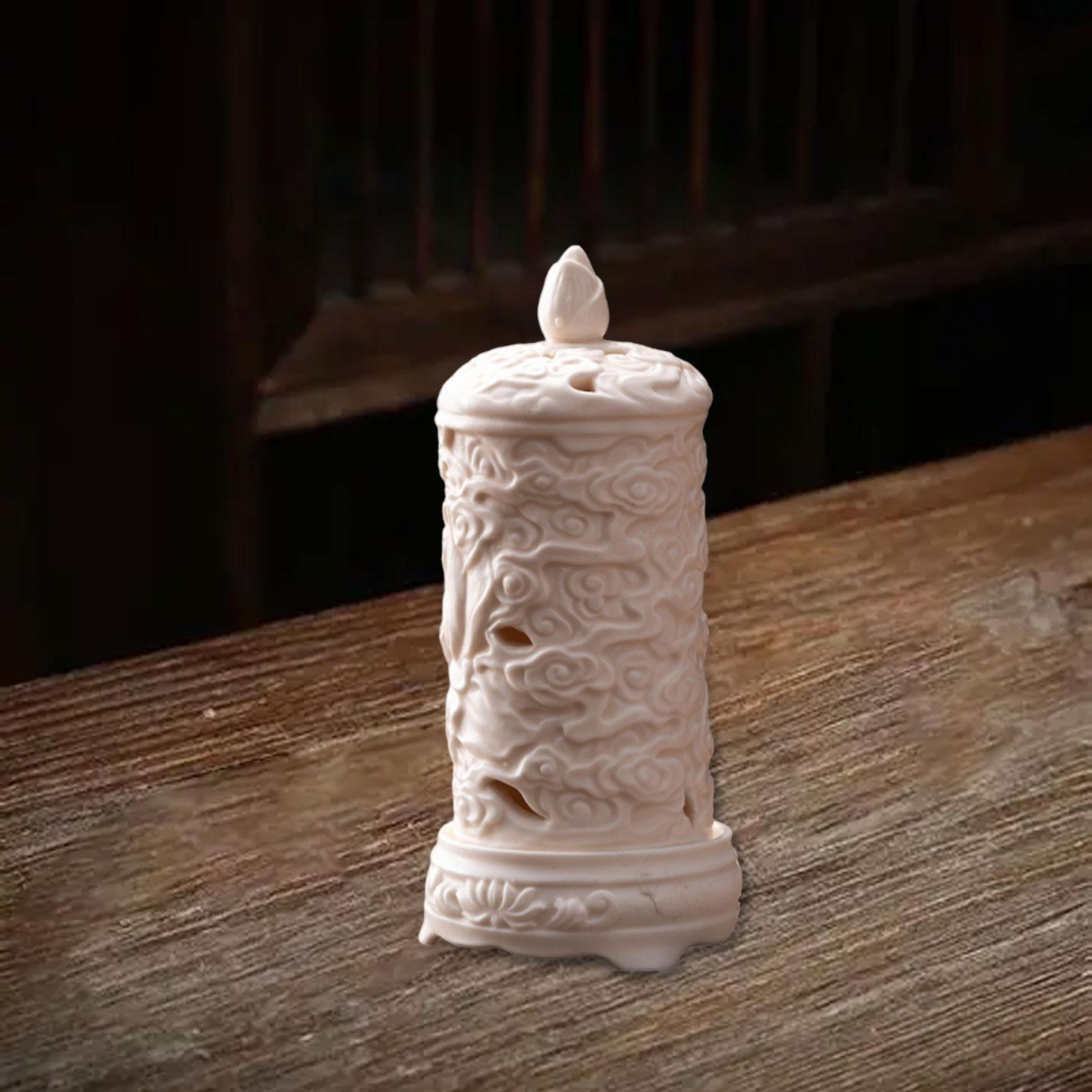 

Ceramic Incense Burner Censer Table Centerpiece Decorative Statue Craft Gift Holder for