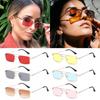 Fashion Retro Rectangle Sunglasses for Female and Male Vintage Fashion Metal Framesd UV 400 Protection Lens Sun Spectacles