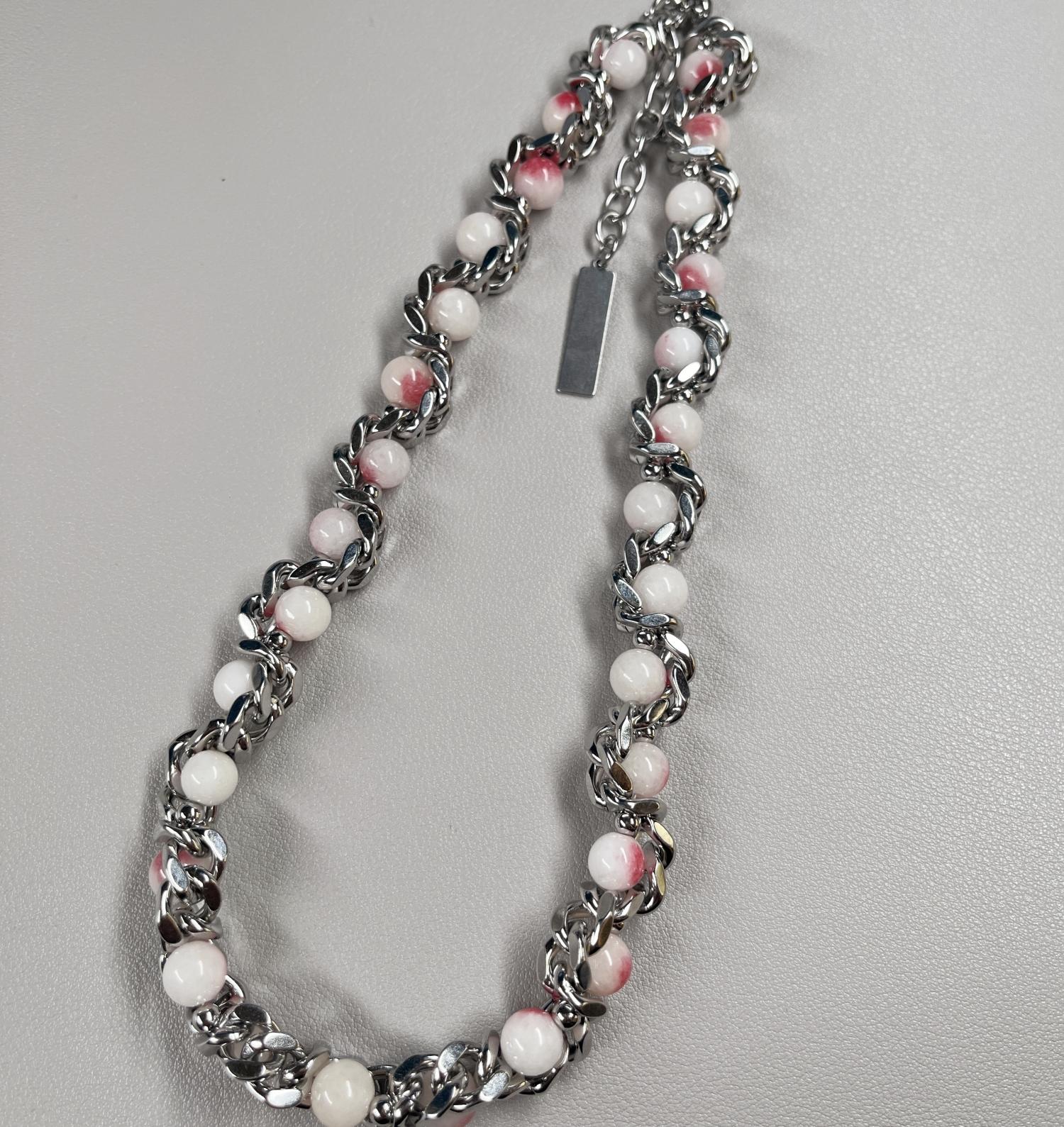 Punk Grunge Rock Cuban Pearls Chain Necklace Cool Fashion Handmade Geometric Necklace Goth Charm Jewelry Hip Hop Accessories