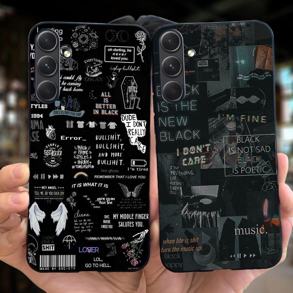For Samsung Galaxy A55 Phone Case Samsung A55 5G SM-A556B Fashion Moon Pattern Soft Silicon Back Cover