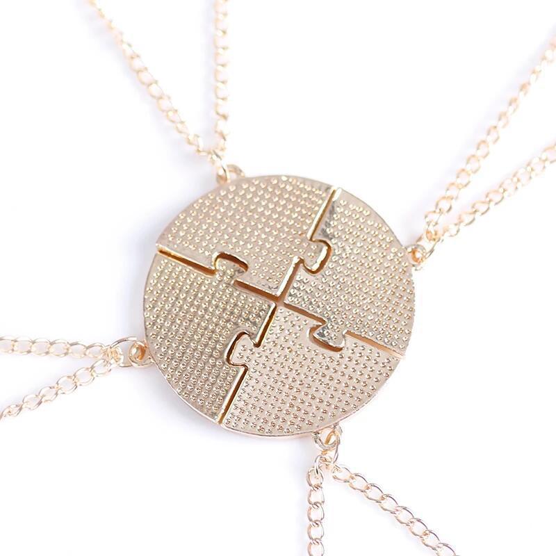 3/4-delars set Bästa vänner Vänskapshalsband Sol Måne Moln Stjärna Inlagd Sömnad Halsband