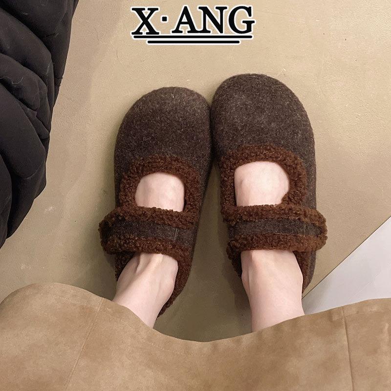 

шерстяные серые туфли Мэри Джейн, детские бархатные теплые хлопковые туфли на одном ремешке, туфли из овечьей шерсти полностью закрытые 40