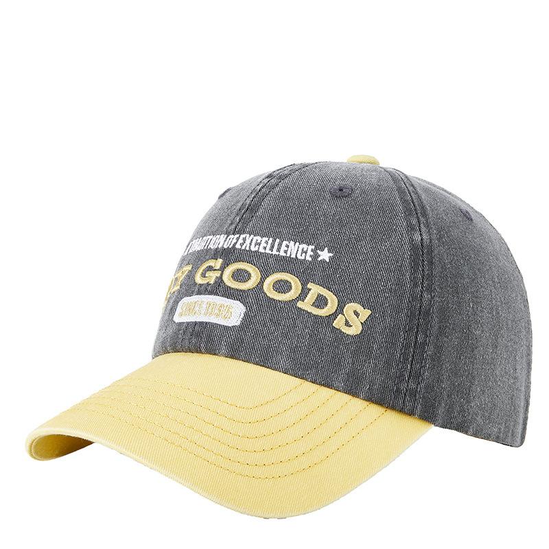 Street Retro Washed Duck Tongue Cap Spring and Summer New Men and Women Couples Sun-shading Fashion Korean Letters Embroidered Cap