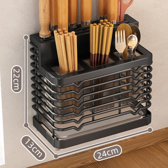 304 Stainless Steel Kitchen Rack Countertop Chopstick Cage Chopstick Tube Integrated Kitchen Knife Rack Special