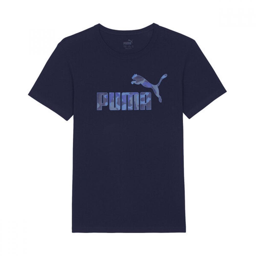 

Puma Kids Camo Junior Kids ShorT Sleeve T shirT Navy 676869 06 67686906/No. 140