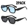 2PACK New Year Gift Classic Rectangle Sunglasses Retro UV400 Protection Shade High Quality Sunglasses Women Driving Eyeglass