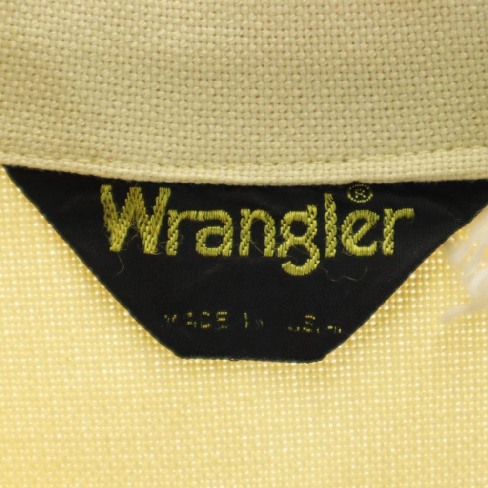 Wrangler 70s vintage Long sleeve Open color Western shirt Yellow Jacket Men's Used