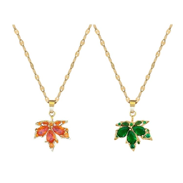 Contemporary Maple Leaf Pendant Necklace for Women Combining Nature's Charm With Modern Fashion Statement Pieces