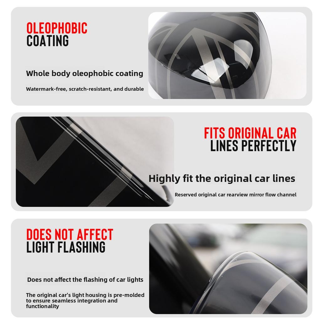 EOPL9 Suitable for BMW Mini Tram Rearview Mirror Decorative Case Cooper Modified J01J05 Rearview Mirror Protective Cover