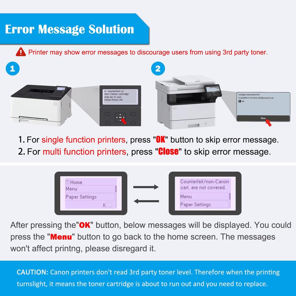 TOPRINT 071H CRG071H Compatible Toner High 2500 for Canon ImageCLASS LBP120 and MF270 Series CRG-071H Cartridge, Yield, Pages, Black, LBP121, LBP122,