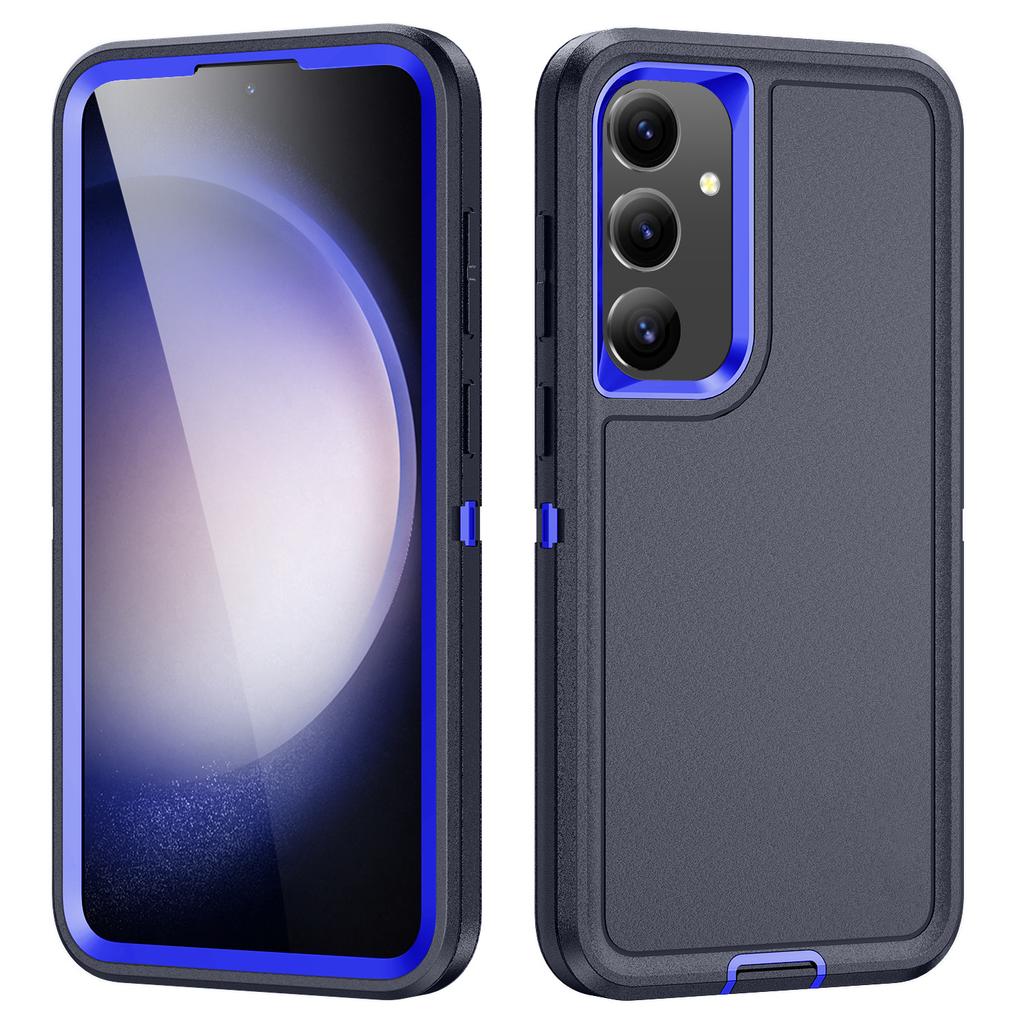 Three Proof Flat Protective Case with Built-in Dust Plug and Fingerprint Protection for Samsung Phone Cases