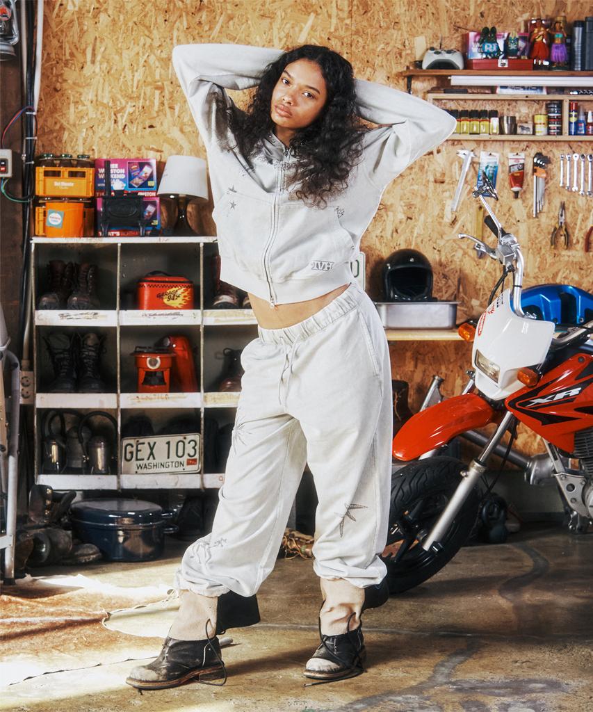 THEVINYLHOUSE Rodeo Washed Sweat Pants Beige