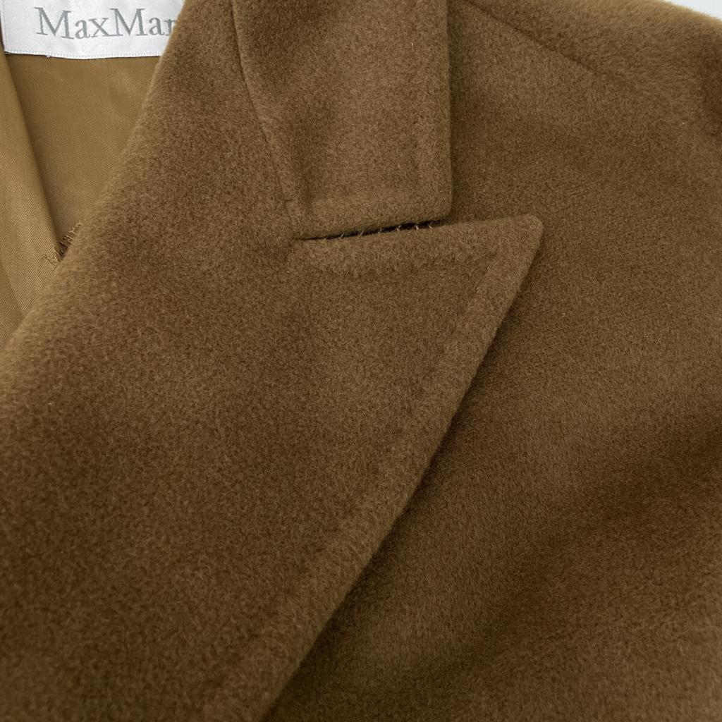 Max Mara 32/52/223 Brown Wool X Cashmere Double Breasted Long Coat Coat 42 BrownUsed