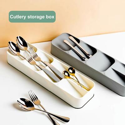 Classification Organization Large Capacity Multi Compartments Tableware Tray Fork Chopsticks Spoon Drawer Tableware Holder